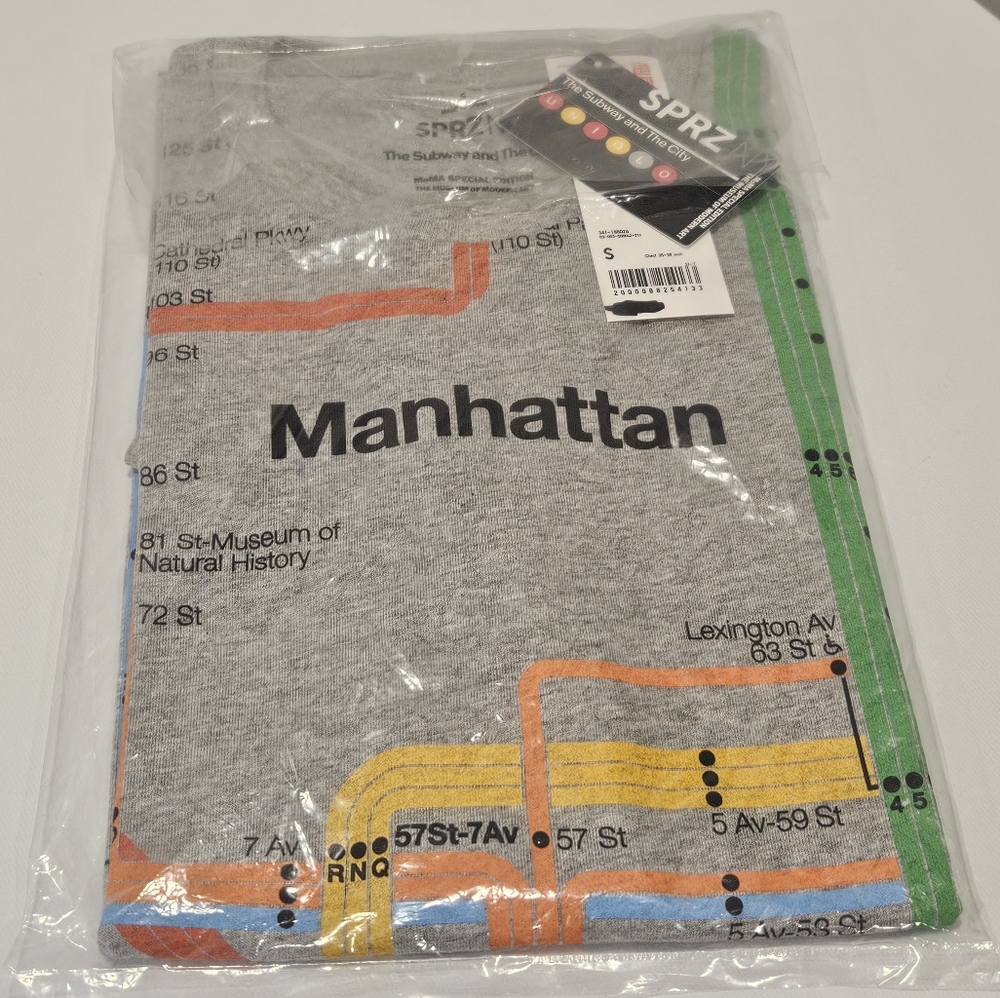 Uniqlo Gray Short Sleeve Tee with Graphic Accents